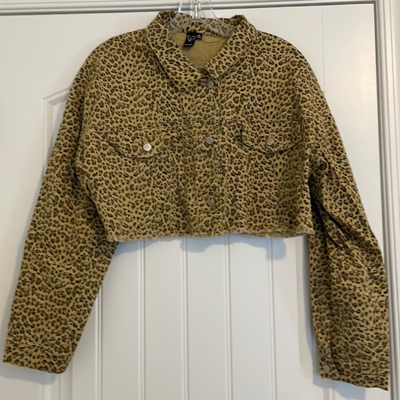 Leopard print jean jacket - Picture 1 of 6